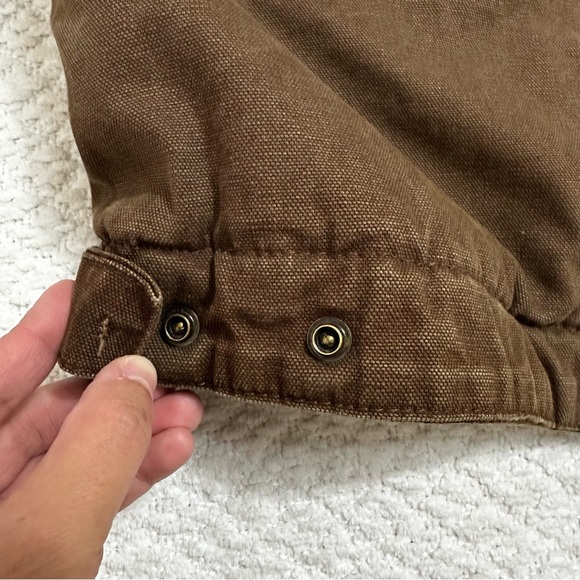 C.E. Schmidt Workwear Canvas Coat Brown Sherpa Lined Men’s Size 2XLR - Picture 11 of 12